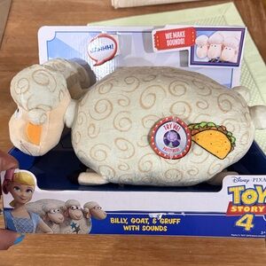 Disney Toy Story 4 Plush Billy Goat & Gruff Sound Toy - Cream